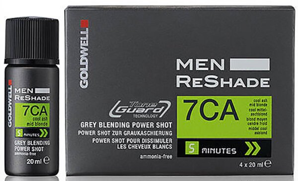 4021609140085 - Men ReShade Grey Blending Power Shot 7CA Cool Mittel-Aschblond Packung mit 4 x 20 ml