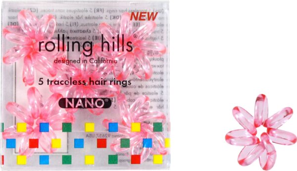 7109612968050 - Professional Hair Rings Nano Transparent Pink