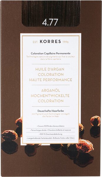 Korres Argan&ouml;l Hochentwickelte Coloration 3er Set 4.77 Schokobraun intensiv