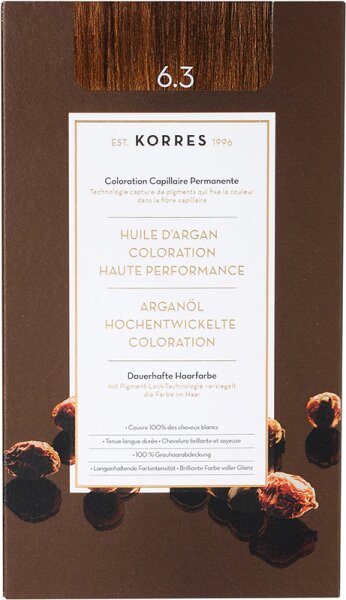Korres Argan&ouml;l Hochentwickelte Coloration 3er Set 6.3 Dunkelblond Gold
