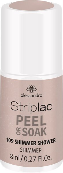 4025087481098 - Alessandro Nägel Striplac Peel Or Soak Beige Peel Or Soak - Vegan Nr 109 Shimmer Shower 8 ml