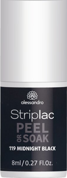 Alessandro Striplac Peel or Soak 119 Midnight Black 8 ml