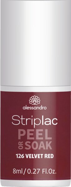 Alessandro Striplac Peel or Soak 126 Velvet Red 8 ml