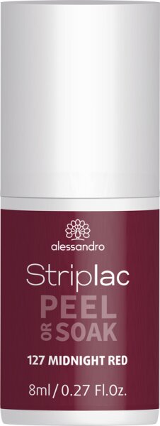 4025087481272 - Alessandro International StripLac Peel or Soak 8 ml - 127 midnight red