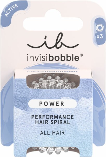 4063528059123 - invisibobble - Power - 3er-Pack Haargummi-Spiralen - Crystal Clear-Transparent