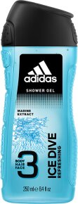 Adidas Ice Dive 3in1 Shower Gel 250 ml