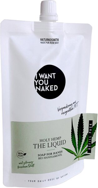 0010101391303 - I Want You Naked Körperpflege Handseife Holy Hemp The Liquid Soap For Hands Refill 250 ml