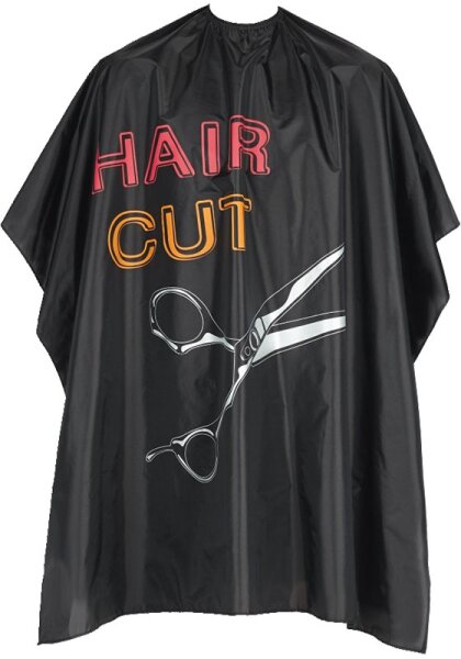 4025341499104 - Umhang schwarz Aufdruck HairCut+