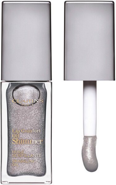 3380810447675 - Lip Comfort Oil Shimmer Lippenpflege-Öl 7 ML 01 silver (+GRATIS Kosmetiktasche inkl Mini Mascara) 7 ml