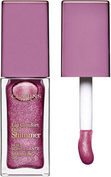 3380810447682 - Lip Comfort Oil Shimmer Lippenpflege-Öl 7 ML 02 purple (+GRATIS Kosmetiktasche inkl Mini Mascara) 7 ml