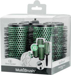 Olivia Garden MultiBrush 56/75 grün, 4er Set mit Griff