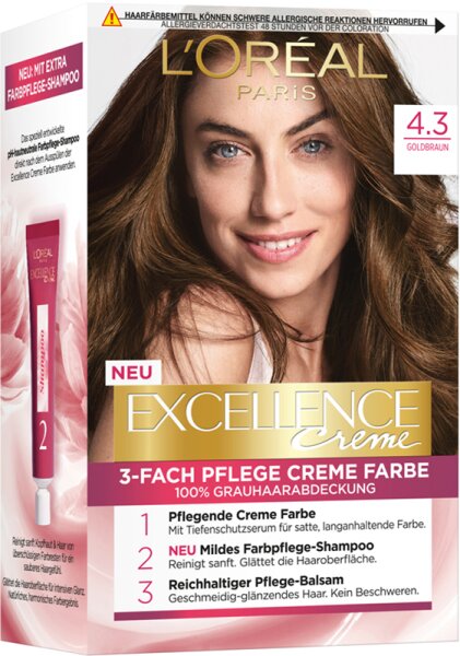 3600523738106 - L’Oréal Paris Collection Excellence 3-Fach Pflege Creme Farbe 43 Goldbraun 1 Stk