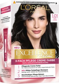 L'Oréal Paris Excellence Creme 1.01 Tiefes Schwarz Coloration 1Stk