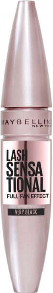 Maybelline New York Lash Sensational Voller-Wimpern-F&auml;cher Mascara Very Black Mascara 9,5ml