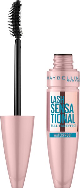 Maybelline New York Lash Sensational Voller-Wimpern-F&auml;cher Mascara Very Black Waterproof Mascara 9,4ml