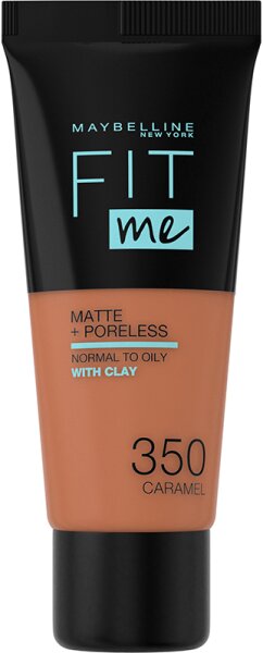 Maybelline New York Fit Me! Matte + Poreless Make-Up 350 Caramel Foundation (fl&uuml;ssig) 30ml