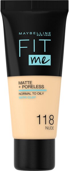 Maybelline Fit Me! Matte + Poreless Make-Up Nr. 118 Nude Foundation 30ml