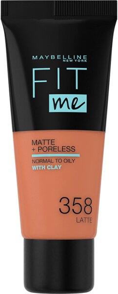 3600531453459 - Fit Me! Matte and Poreless Foundation 30 ml (verschiedene Farbtöne) - 358 Latte