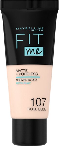 Maybelline Fit Me! Matte + Poreless Make Up Nr. 107 Rose Beige Foundation 30ml