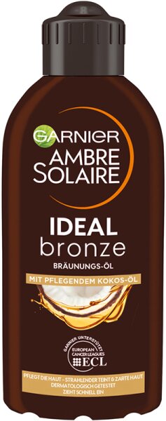 Sonnenöl ml 200 Solaire Ideal Bronze Bräunungs-Öl Ambre Garnier