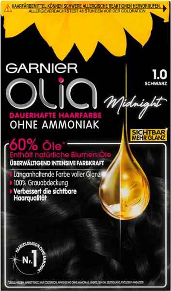 3600541250154 - Olia dauerhafte Haarfarbe 10 Schwarz Coloration 1Stk