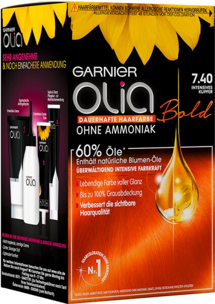 3600541337374 - Olia dauerhafte Haarfarbe 740 Intensives Kupfer Coloration 1Stk