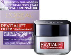 L'Oréal Paris RevitaLift Filler [+Hyaluronsäure] Intensiv Aufpolsternde Anti-Age Pflege Tag Gesichtscreme 50ml