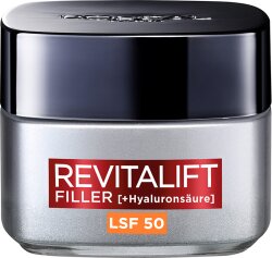 L'Oréal Paris RevitaLift Filler [+Hyaluronsäure] Intensiv Aufpolsternde Anti-Age Pflege LSF 50 Gesichtscreme 50ml