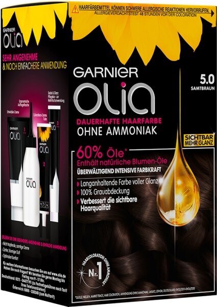 3600541250505 - Olia dauerhafte Haarfarbe 50 Samtbraun Coloration 1Stk