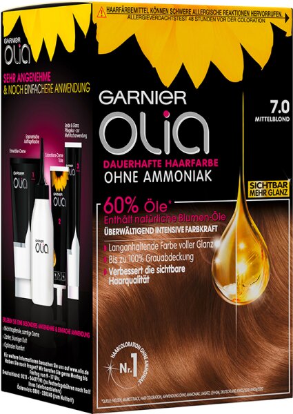 3600541250857 - Olia dauerhafte Haarfarbe 70 Mittelblond Coloration 1Stk