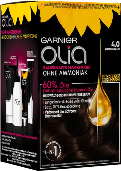 3600542222693 - Olia dauerhafte Haarfarbe 40 Mittelbraun Coloration 1Stk