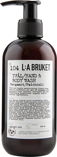 7350053236042 - LA Bruket Bergamot Patchouli No 104 Flüssigseife