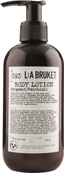 7350053237971 - No 093 Body Lotion Bergamot Patchouli 240 ml Cosmos Natural certified