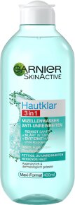 Garnier Hautklar Mizellen Reinigungswasser All-in-1 für fettige Haut & Mischhaut Gesichtswasser 400ml