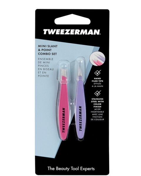 Tweezerman Mini Slant & Pin Tweezer & Spitze Point - Mini Set Schräge