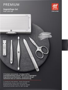 ZWILLING Beauty Aluminium-Etui, schwarzer Samt-Einsatz, 5-tlg.