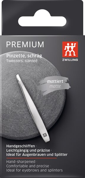 Zwilling Twinox Pinzette, schr&auml;g, mattiert, 90 mm 1 Stk.