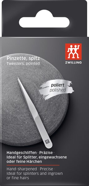 Zwilling Pinzette, spitz, edelstahl, 1 poliert