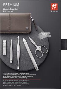 Zwilling Reißverschluss-Etui, Rindleder, 5-tlg. Taupe 1 Stk.