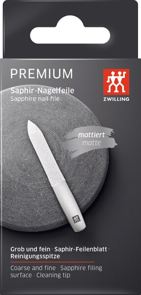 Zwilling Twinox Saphir-Nagelfeile, Edelstahl, mattiert, 90 mm 1 Stk.