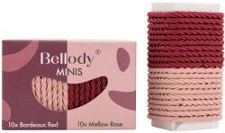 Bellody® Mini Haargummis (20 Stück - Rose & Rot - Mischpaket)