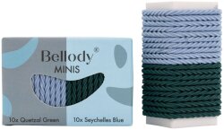 Bellody® Mini Haargummis (20 Stück - Grün & Blau - Mischpaket)