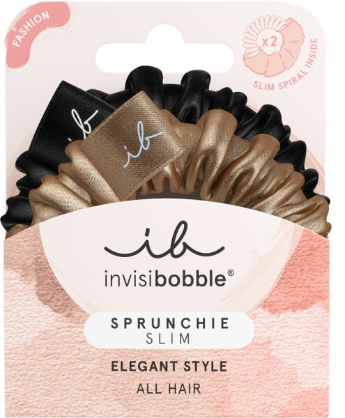 4063528061249 - invisibobble - 2er-Pack schmale Sprunchie-Haargummis - True Golden-Bunt