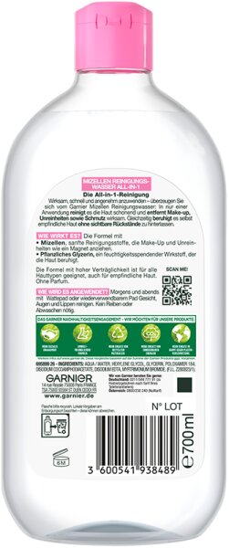 Mizellen Garnier All-in-1 Reinigungswasser SkinActive Gesichtswasser