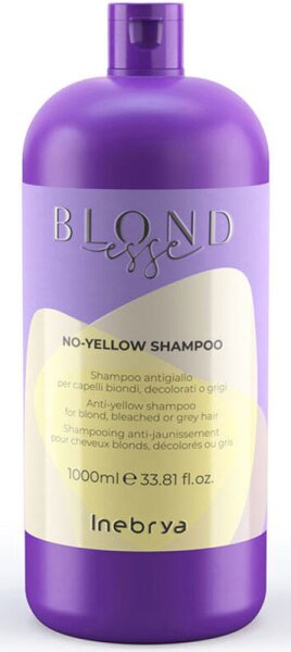 8008277262369 - Inebrya BLONDesse No-Yellow Shampoo Shampoo zum Neutralisieren von Gelbstich für blonde und graue Haare 1000 ml