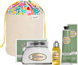 L'Occitane Mandel Geschenkset Zarte Routine = Duschöl 75 ml + Handcreme zum Verlieben 75 ml + Körpercreme 200 ml 3 Artikel im Set