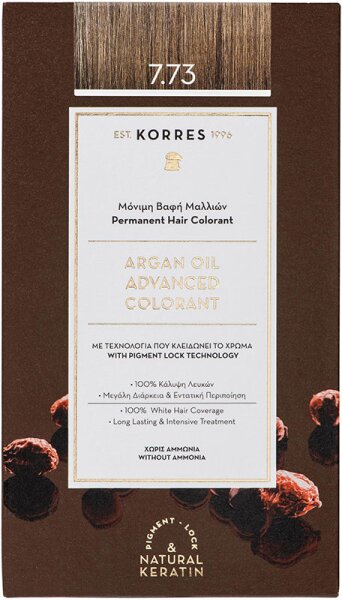 Korres Argan Oil Hochentwickelte Haarcoloration Golden Moca 7.73 75+50+20ml