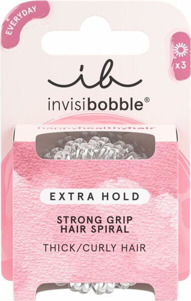 Invisibobble Extra Hold Crystal Clear 3 Stk.