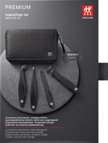 ZWILLING Beauty Nagelpflege Set Leder schwarz 4-teilig 1 Stk.