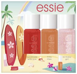 Essie Sommer-Nagellack-Set surf up: Mini Trio Kit, 858 handmade with love, 824 frilly lilies, 514 birthday girl Nagellack Set 15ml